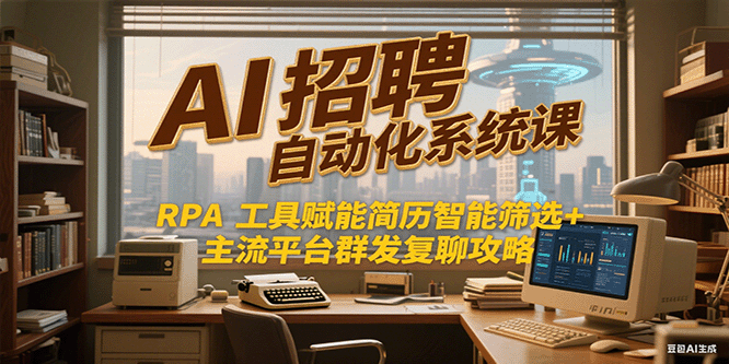 AI招聘自动化系统课,RPA工具赋能简历智能筛选+主流平台群发复聊全攻略-一个公司创业项目 - 淘金吧