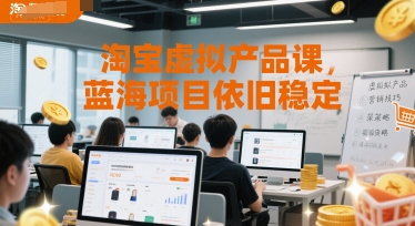 淘宝虚拟产品课，蓝海项目依旧稳定-一个公司创业项目 - 淘金吧