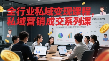 全行业私域变现课程,私域营销成交系列课-一个公司创业项目 - 淘金吧