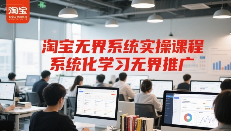 淘宝无界系统实操课程,系统化学习无界推广-一个公司创业项目 - 淘金吧