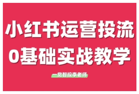 小红书运营投流,小红书广告投放从0到1的实战课,学完即可开始投放(更新)-一个公司创业项目 - 淘金吧