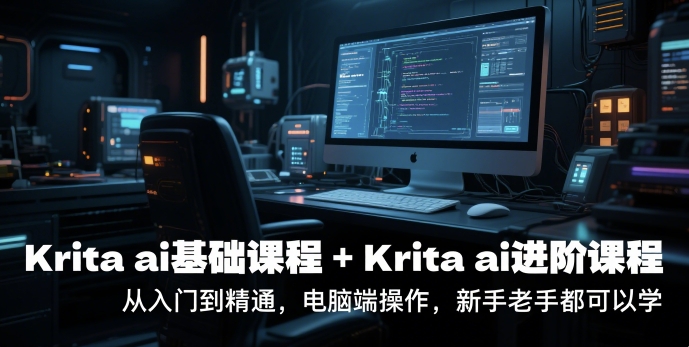 krita ai基础课程+Krita ai进阶课程,从入门到精通,电脑端操作,新手老手都可以学-一个公司创业项目 - 淘金吧