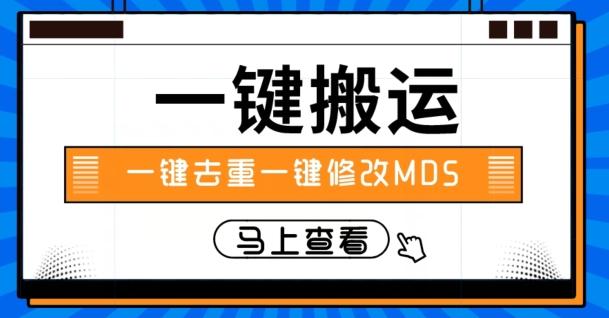 视频搬运一键去重一键修改MD5快速起号-一个公司创业项目 - 淘金吧