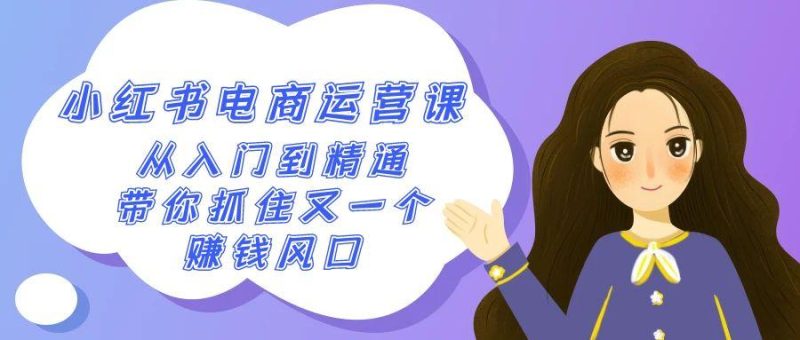 2024小红书电商运营课,从入门到精通,带你抓住又一个赚钱风口(50节课)-一个公司创业项目 - 淘金吧