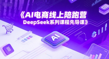 AI电商线上陪跑营,DeepSeek系列课程先导课-一个公司创业项目 - 淘金吧