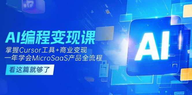 图片[1]-AI编程变现课：掌握Cursor工具+商业变现，一年学会MicroSaaS产品全流程-云创网
