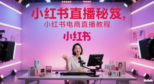 小红书直播秘笈,小红书电商直播教程-一个公司创业项目 - 淘金吧