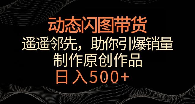 动态闪图带货，遥遥领先，冷门玩法，助你轻松引爆销量，日赚500+【揭秘】-一个公司创业项目 - 淘金吧