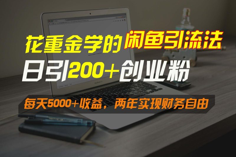 花重金学的闲鱼引流法,日引流300+创业粉,每天5000+收益,两年实现财务自由-一个公司创业项目 - 淘金吧
