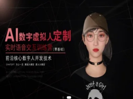 AI数字虚拟人定制,实时语音交互训练营(零基础),前沿核心数字人开发技术-一个公司创业项目 - 淘金吧