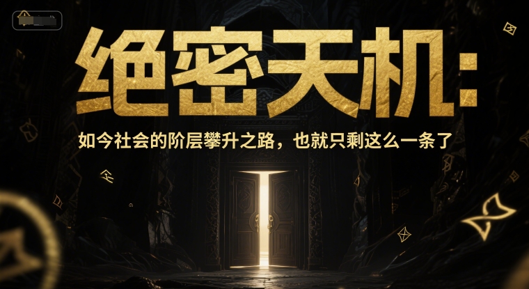 付费文章:绝密天机:如今社会的阶层攀升之路,也就只剩这么一条了-一个公司创业项目 - 淘金吧