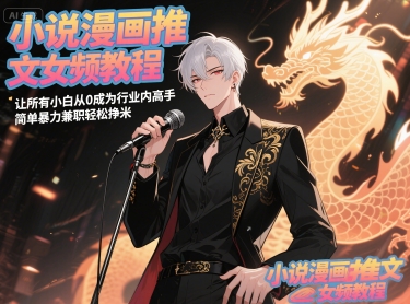 小说漫画推文女频教程,让所有小白从0成为行业内高手,简单暴力兼职轻松挣米-一个公司创业项目 - 淘金吧