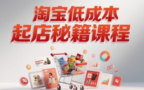 淘宝低成本起店系统课,助你快速起店,实现弯道超车-一个公司创业项目 - 淘金吧
