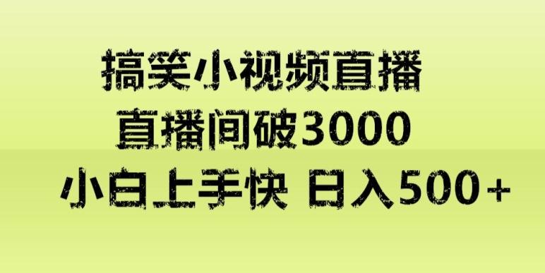 快手直播搞笑小视频解说，适合批量矩阵，日入300-500+-一个公司创业项目 - 淘金吧