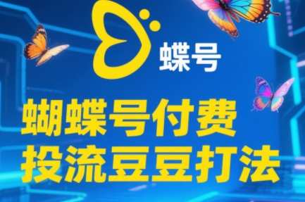 渔财老师·2025蝴蝶号付费投流豆豆打法-一个公司创业项目 - 淘金吧