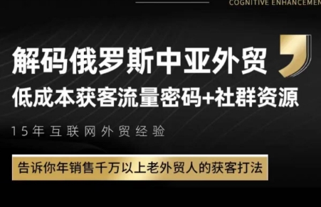 俄罗斯中亚外贸低成本获客流-一个公司创业项目 - 淘金吧