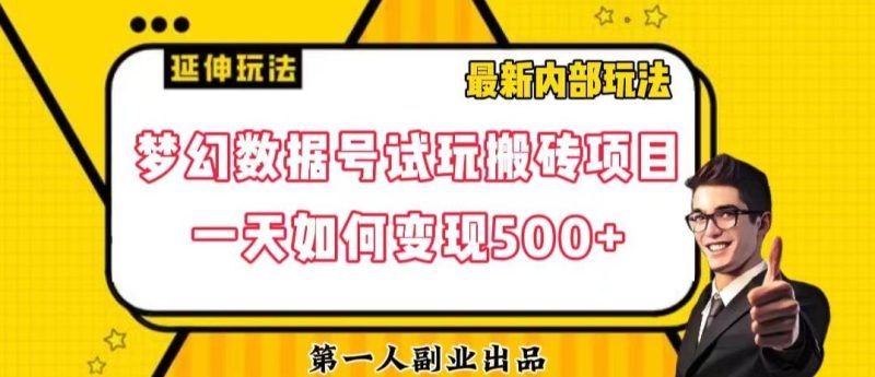 数据号回归玩法游戏试玩搬砖项目再创日入500+【揭秘】-一个公司创业项目 - 淘金吧