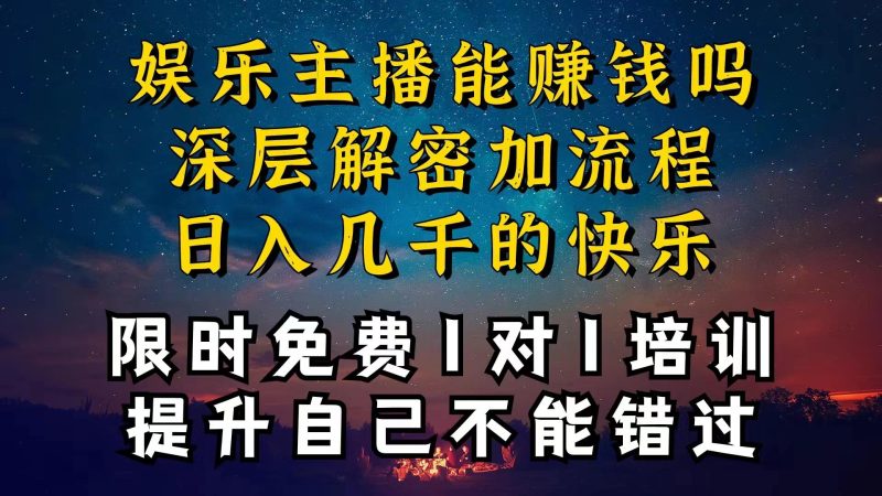 现在做娱乐主播真的还能变现吗，个位数直播间一晚上变现纯利一万多，到…-一个公司创业项目 - 淘金吧