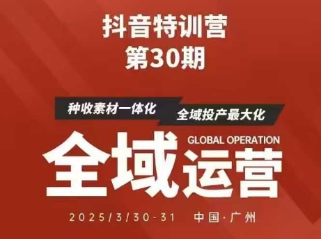抖音特训营第30期线下培训资料,没有录音视频,正版整理的脑图资料及学员总结核心点-一个公司创业项目 - 淘金吧