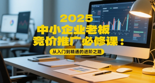 2025中小企业老板竞价推广必修课:从入门到精通的进阶之路-一个公司创业项目 - 淘金吧