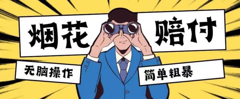 最新蓝海玩法，烟花爆竹赔付，单订单赔付200-500无脑操作【仅揭秘】-一人公司创业项目 - 淘金吧