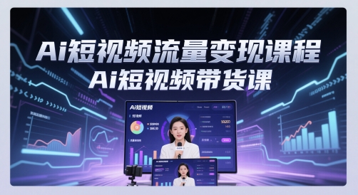 Ai短视频流量变现课程,Ai短视频带货课-一个公司创业项目 - 淘金吧
