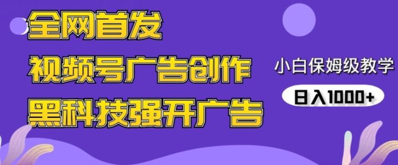 全网首发蝴蝶号广告创作,用AI做视频,黑科技强开广告,小白跟着做,日入1000+【揭秘】-一个公司创业项目 - 淘金吧