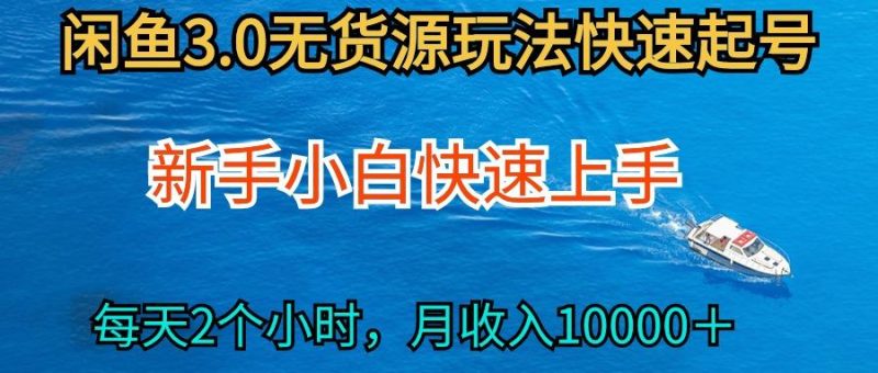 (9913期)2024最新闲鱼无货源玩法,从0开始小白快手上手,每天2小时月收入过万-一个公司创业项目 - 淘金吧