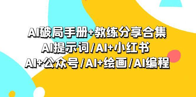 (9351期)AI破局手册+教练分享合集：AI提示词/AI+小红书 /AI+公众号/AI+绘画/AI编程-一个公司创业项目 - 淘金吧
