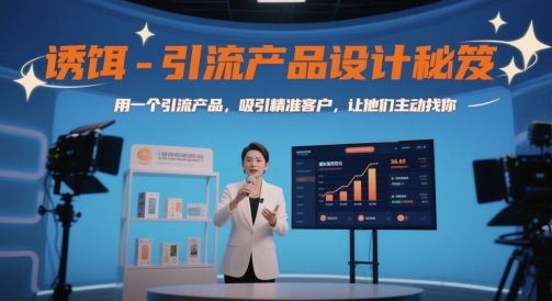 诱饵-引流产品设计秘笈,用一个引流产品,吸引精准客户,让他们主动找你-一个公司创业项目 - 淘金吧
