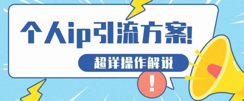 快速收藏,个人IP引流方案教程!让你轻松打造人设IP-一个公司创业项目 - 淘金吧