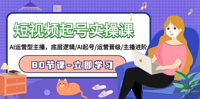 (9470期)短视频起号实操课，AI运营型主播，底层逻辑/AI起号/运营晋级/主播进阶/80节-一个公司创业项目 - 淘金吧