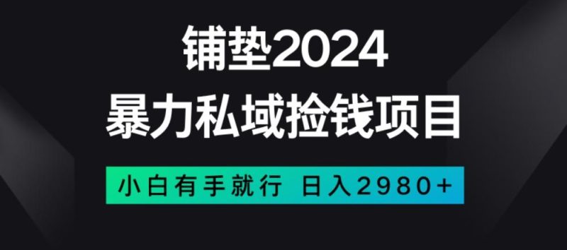 暴力私域捡钱项目,小白无脑操作,日入2980【揭秘】-一个公司创业项目 - 淘金吧