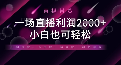 半无人直播带货,一场利润数张,适合所有平台玩法,小白也可轻松-一个公司创业项目 - 淘金吧