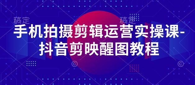 手机拍摄剪辑运营实操课-抖音剪映醒图教程-一个公司创业项目 - 淘金吧