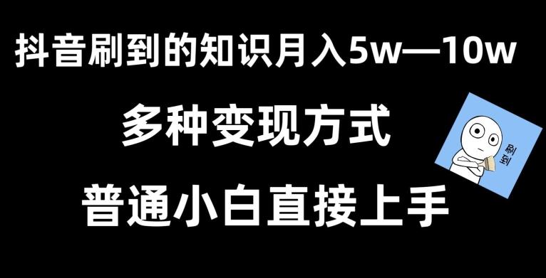 抖音刷到的知识，每天只需2小时，日入2000+，暴力变现，普通小白直接上手【揭秘】-一个公司创业项目 - 淘金吧