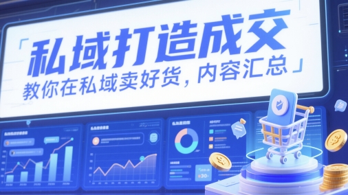 私域打造成交,教你在私域卖好货,内容汇总-一个公司创业项目 - 淘金吧