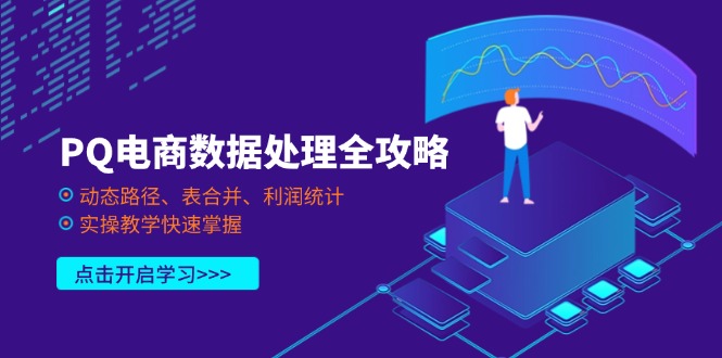 PQ电商数据处理全攻略，动态路径、表合并、利润统计，实操教学快速掌握-一个公司创业项目 - 淘金吧