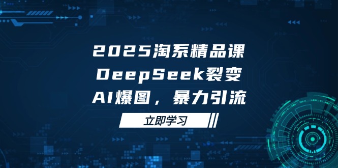 2025 淘系精品课,DeepSeek 裂变,AI 爆图,暴力引流-一个公司创业项目 - 淘金吧
