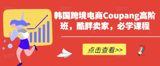 韩国跨境电商Coupang高阶班,酷胖卖家,必学课程-一个公司创业项目 - 淘金吧