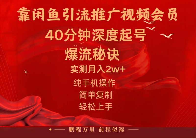 闲鱼暴力引流推广视频会员,能做到日入2W+,操作简单-一个公司创业项目 - 淘金吧