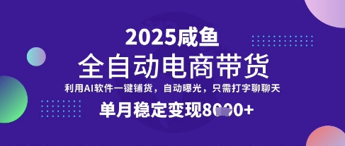 全网首发【闲鱼全自动电商带货】三年磨一剑，一朝露锋芒，单月稳定变现8k+【揭秘】-一个公司创业项目 - 淘金吧