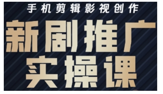 影视短剧号运营与剪辑实战全攻略，手机剪辑影视创作，新剧推广实操课-一个公司创业项目 - 淘金吧