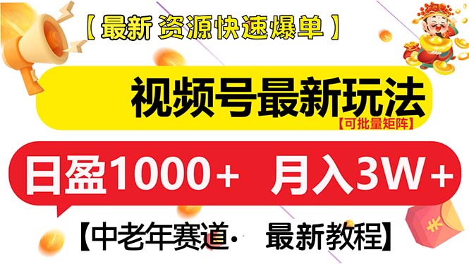 视频号最新玩法 中老年赛道 月入3W+-一个公司创业项目 - 淘金吧