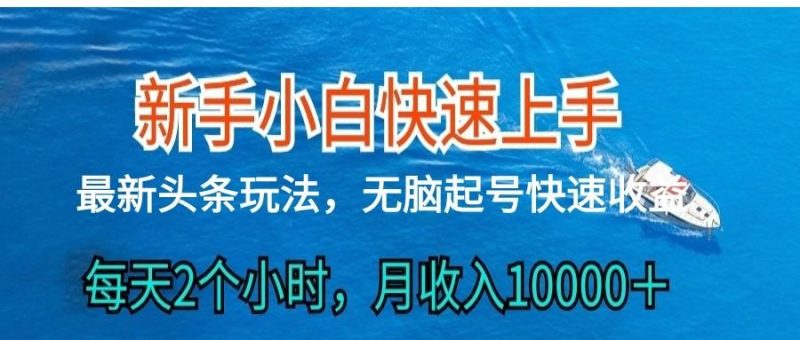 2024头条最新ai搬砖,每天肉眼可见的收益,日入300+-一个公司创业项目 - 淘金吧