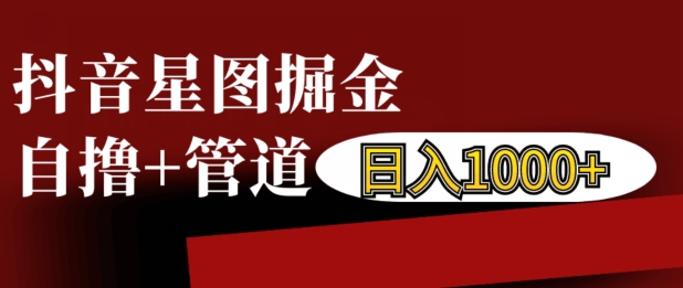 抖音星图掘金自撸,可以管道也可以自营,日入1k【揭秘】-一个公司创业项目 - 淘金吧
