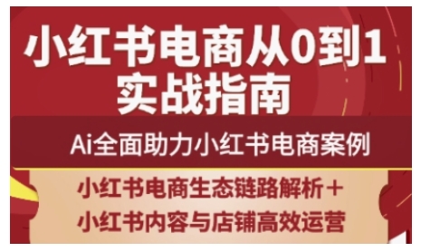 2025小红书电商全链路运营,Ai全面助力小红书电商案例-一个公司创业项目 - 淘金吧