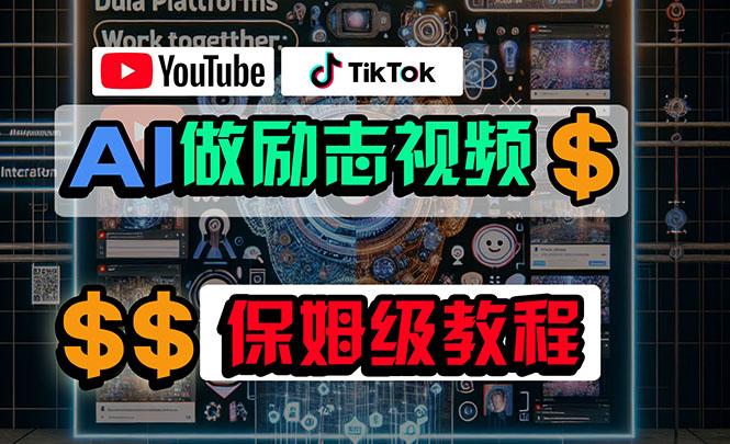 利用AI制作励志视频，在YouTube和TikTok赚钱，小白可做(附工具-一个公司创业项目 - 淘金吧