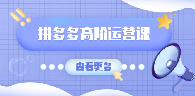 拼多多高阶运营课:极致群爆款玩法,轻付费无尽复制,打造单品爆款之路-一个公司创业项目 - 淘金吧