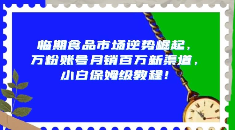 临期食品市场逆势崛起，万粉账号月销百万新渠道，小白保姆级教程【揭秘】-一个公司创业项目 - 淘金吧